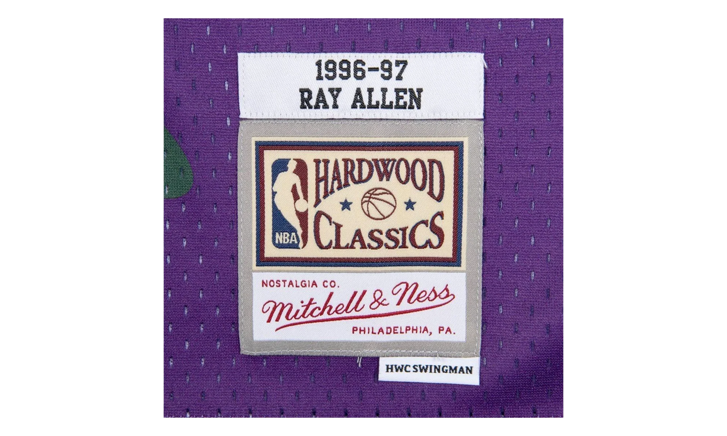 NBA Ray Allen Reload Swingman Jersey "1996 Milwaukee Bucks - Purple" SMJYCP19294 MBUPURP96RAL