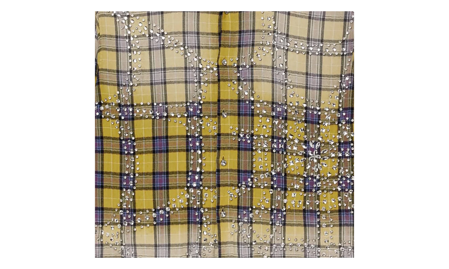 Jeweled Flannel Top "Lemonhead" VAL51