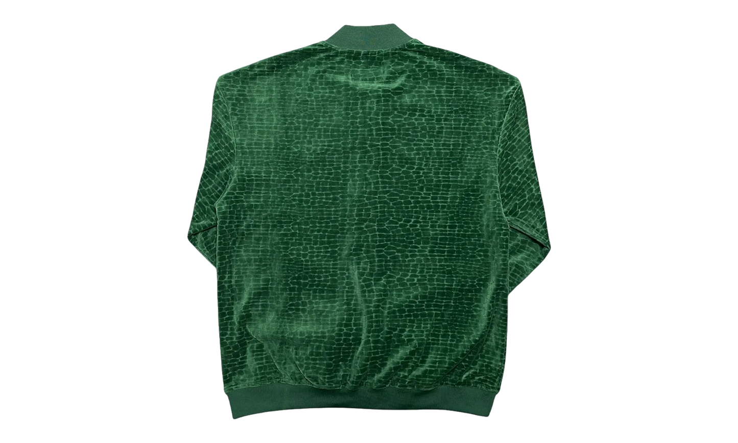 Croc Jacquard Velour Track Jacket "Green" SMT223 GRN
