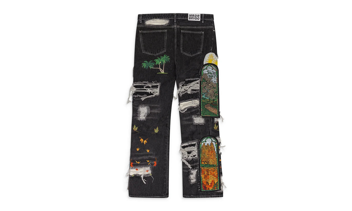 FOUR SEASONS FUSION STRAIGHT-FIT JEANS "Black" WDWMJNS 0048