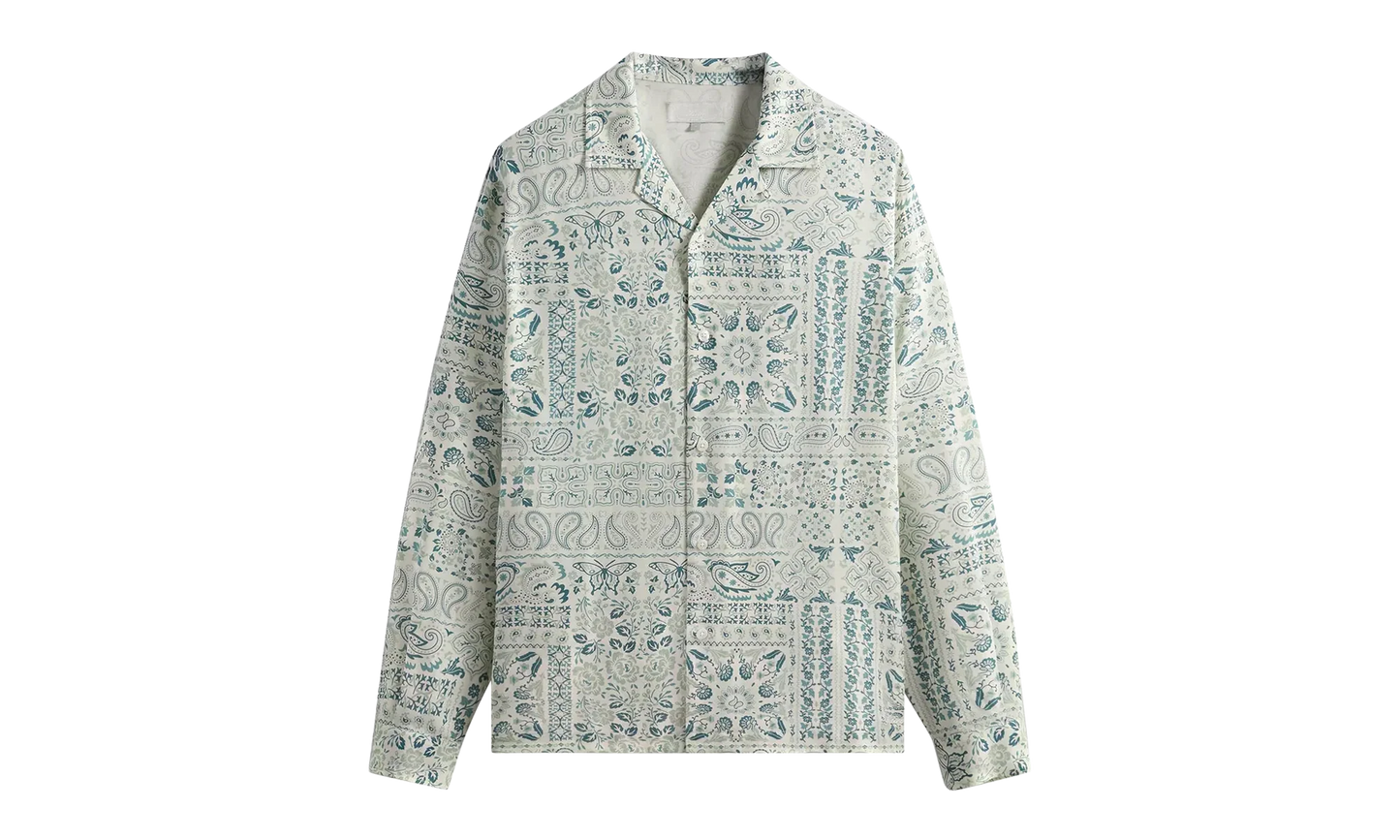 Lyocell Long-Sleeve Thompson Camp Collar Shirt "Tranquility" KHM032009 341