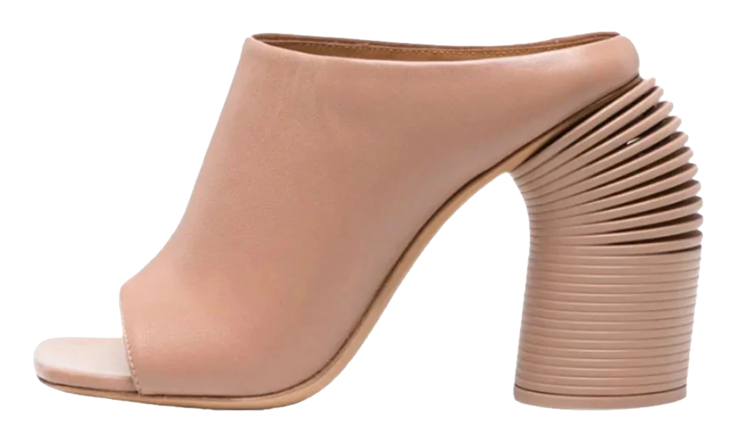 Spring Mule Sandals "Beige" OWIJ033F23LEA002