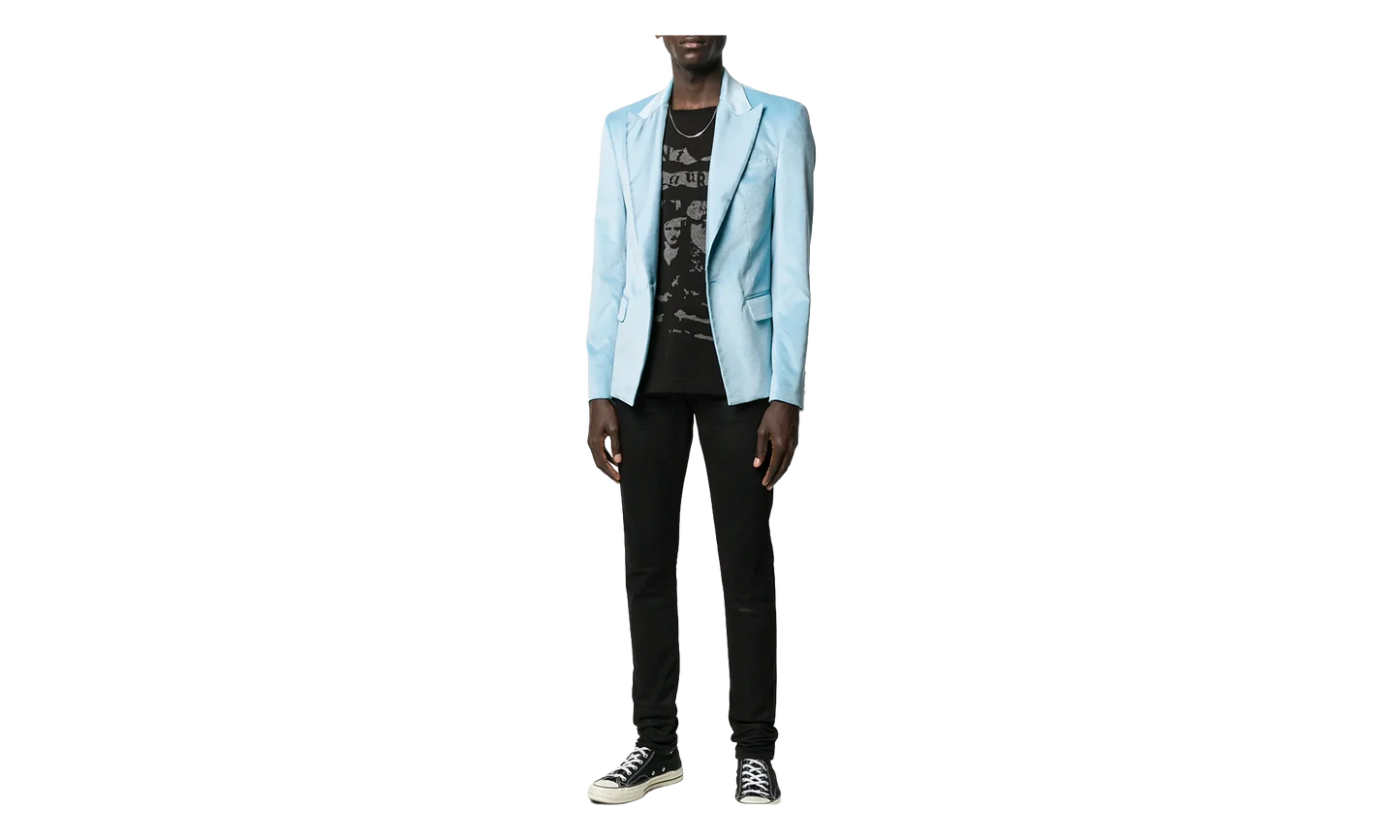 Velvet Blazer Sport Coat "Light Blue" Y0M12174VE LIB