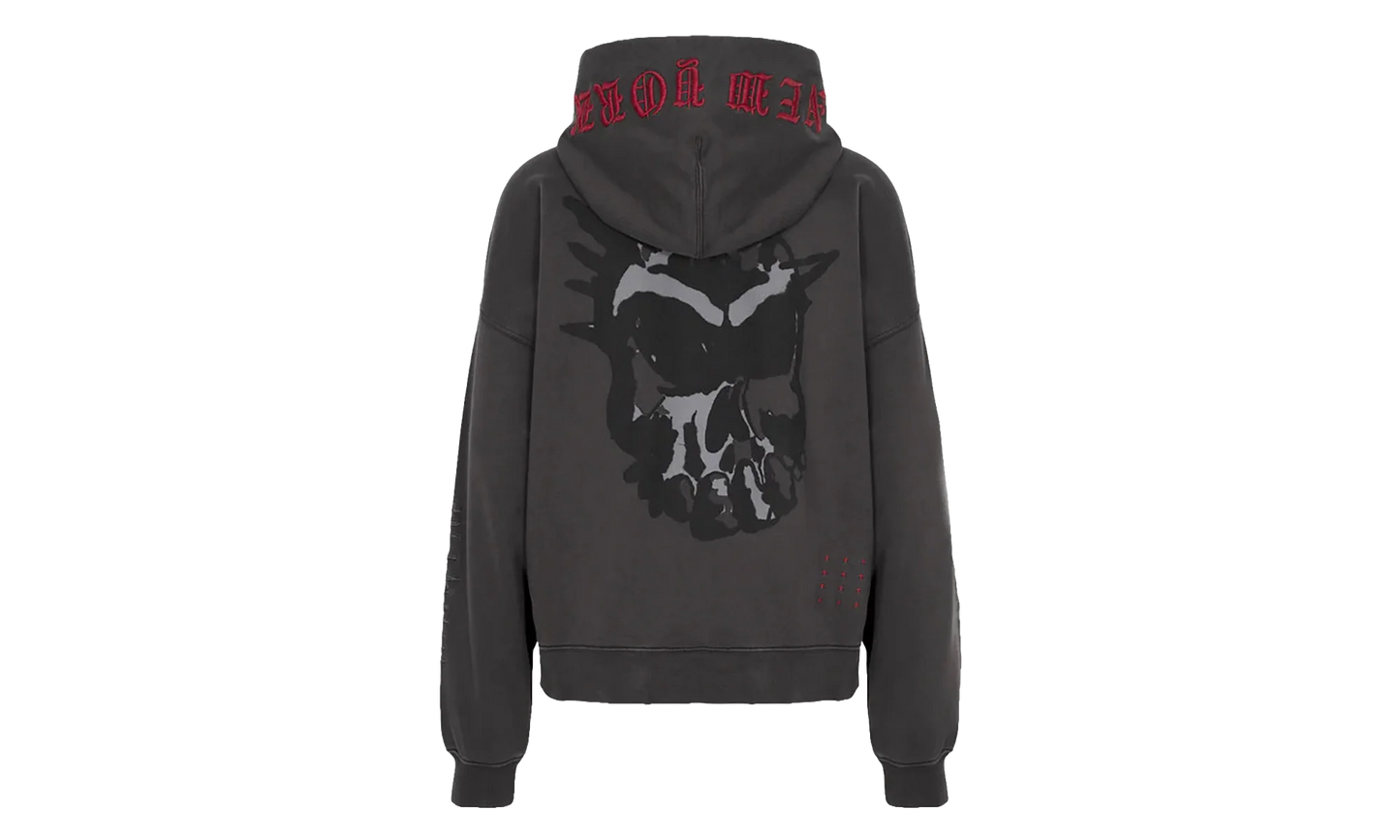 Ksubi Graff Ekcess Zip Thru Hoodie "Faded Black" MPS26FL005