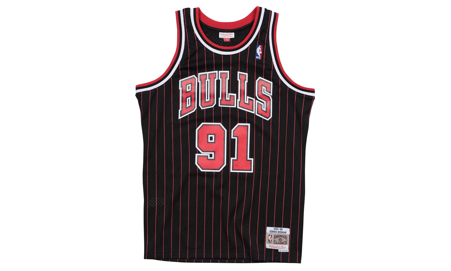 NBA Dennis Rodman Swingman Alternate Jersey "1995 Chicago Bulls - Black" SMJYGS18150 CBUBLCK95DRD