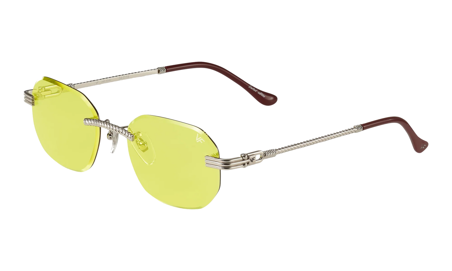Hustler Rimless Drill Mount 24KT "White Gold / Citrus Yellow" DMHU2 0038 42D3