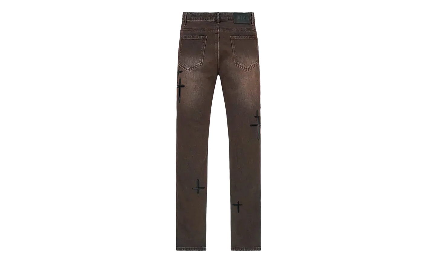 Bryant Skinny Jeans "Mocha Drift Cross Patch" MEXOD1214 J1205MCDCP