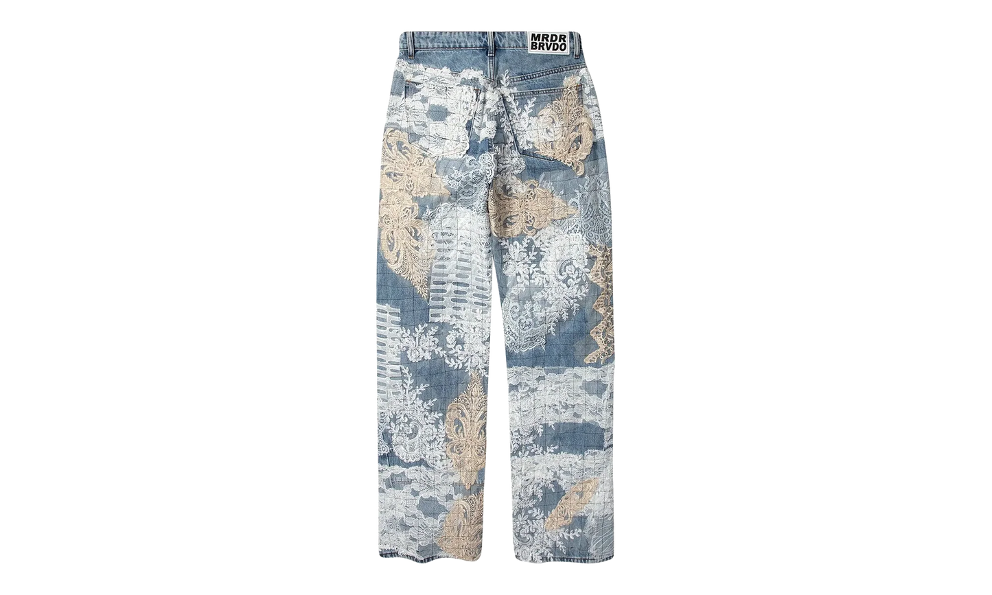 Grid Lace Denim "Sky" WDWFW23007 SKY