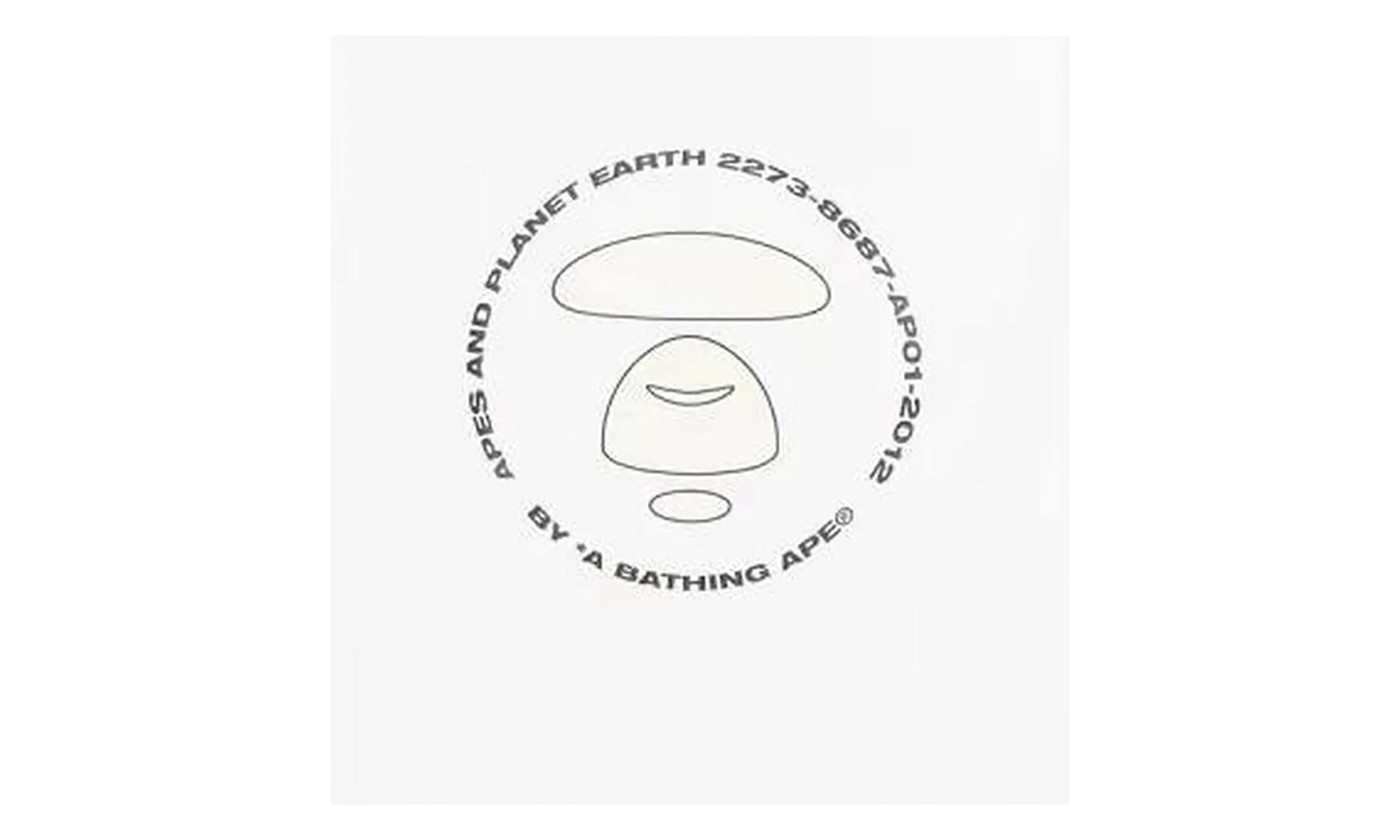 AAPE Planet Earth Logo T-Shirt "White" BZNLT63GL