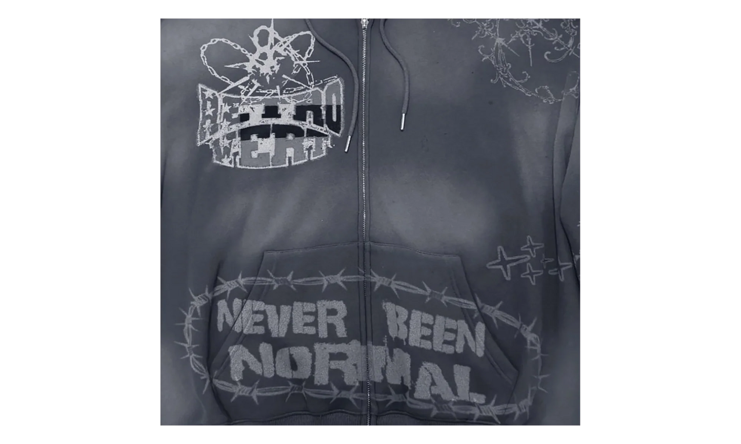 Destroyer Zip Up Hoodie "Black" RET006