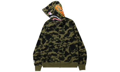 1st Camo Shark Full Zip Hoodie "Green" 001ZPK301005M GRN