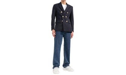Embroidered Double Breasted Blazer "Navy" PMEN023S22FAB0014676