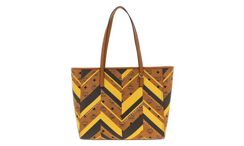 Medium Toni Mega Monogram Shopper in Visetos "Cognac" MWPFAMT02CO001