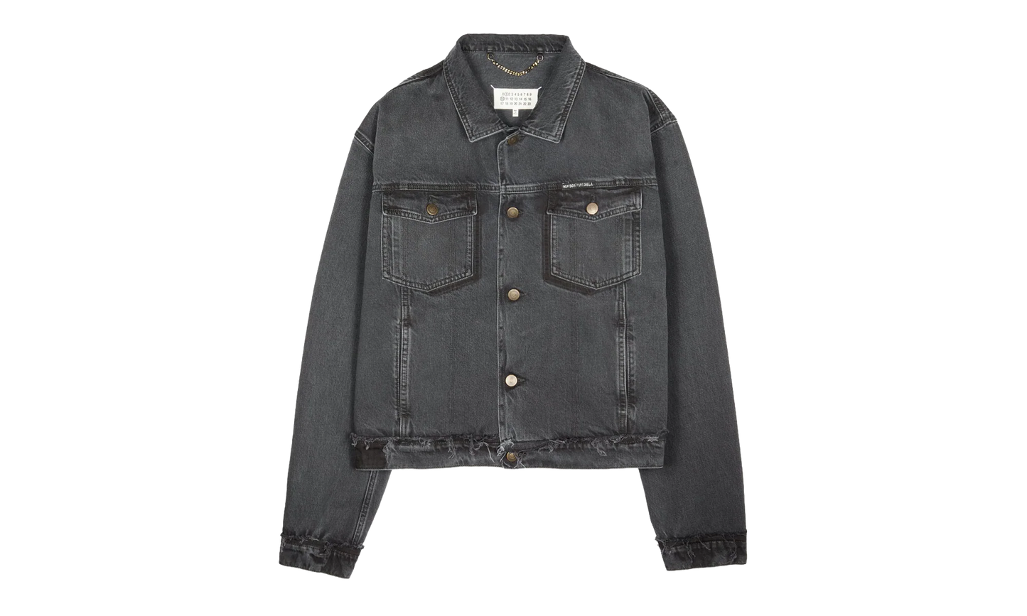 Washed Denim Jacket With Logo "Washed Black" S50AM0654S30842965