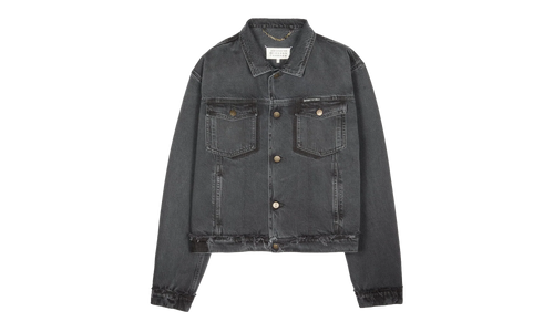 Washed Denim Jacket With Logo "Washed Black" S50AM0654S30842965