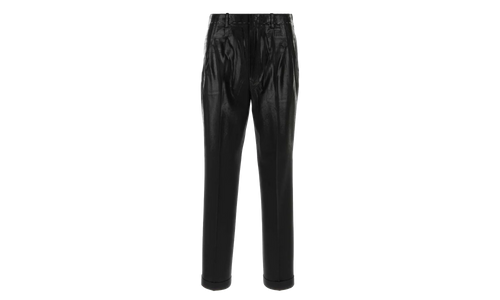 Coated Pleated Trousers "Black" S50KA0702M35745900