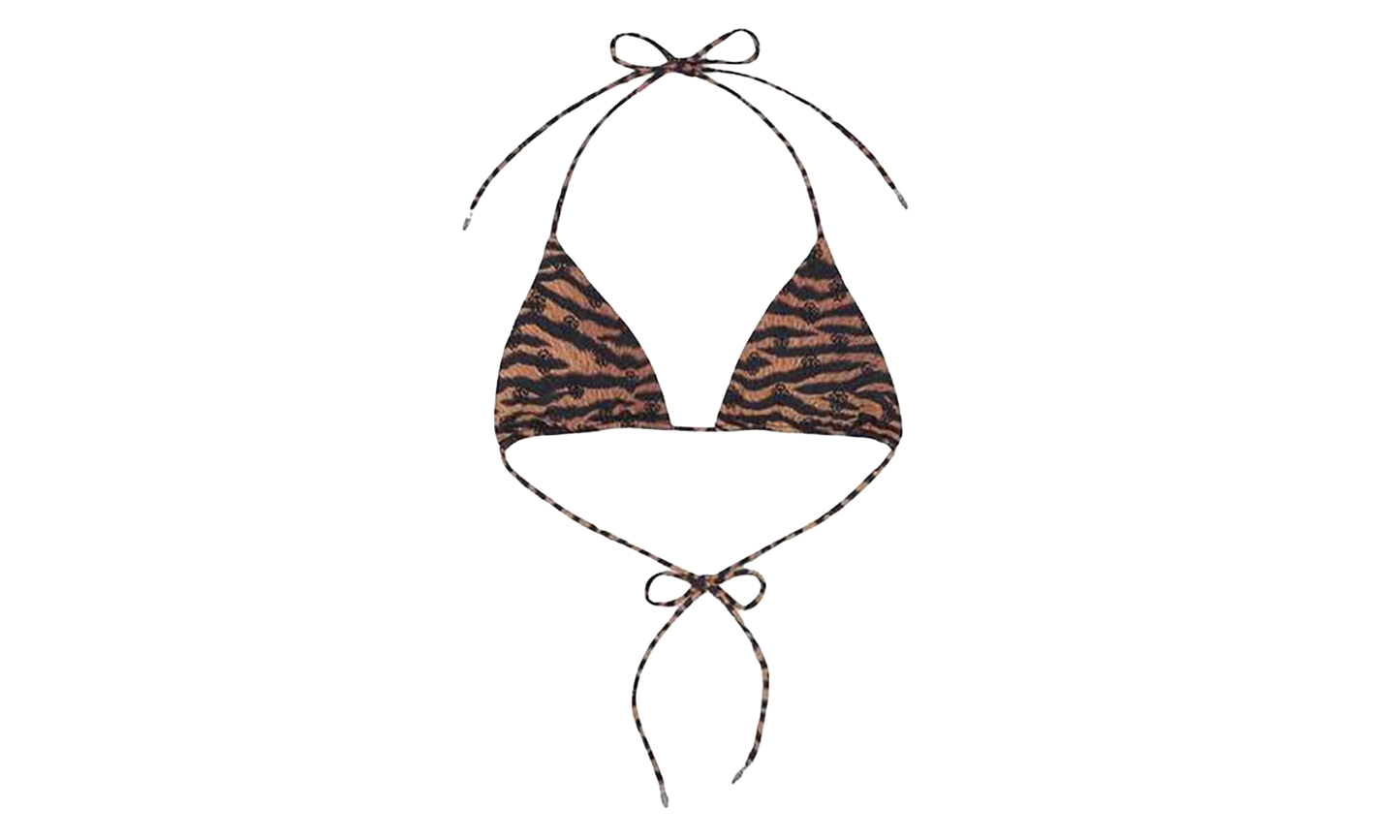 X DIB Orange Tiger Bikini top "Brown" CHRM1084