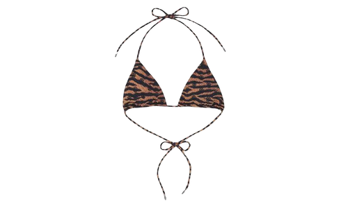 X DIB Orange Tiger Bikini top "Brown" CHRM1084