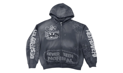 Destroyer Zip Up Hoodie "Black" RET006