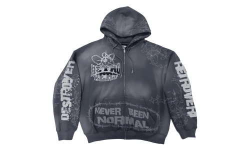 Destroyer Zip Up Hoodie "Black" RET006