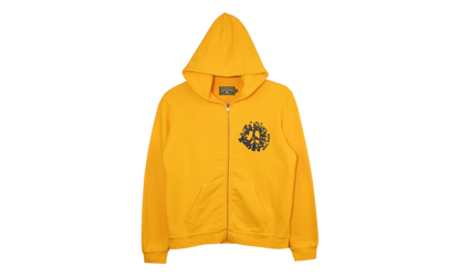 University Logo Zip Up Hooded Sweatshirt "Yellow" DT366