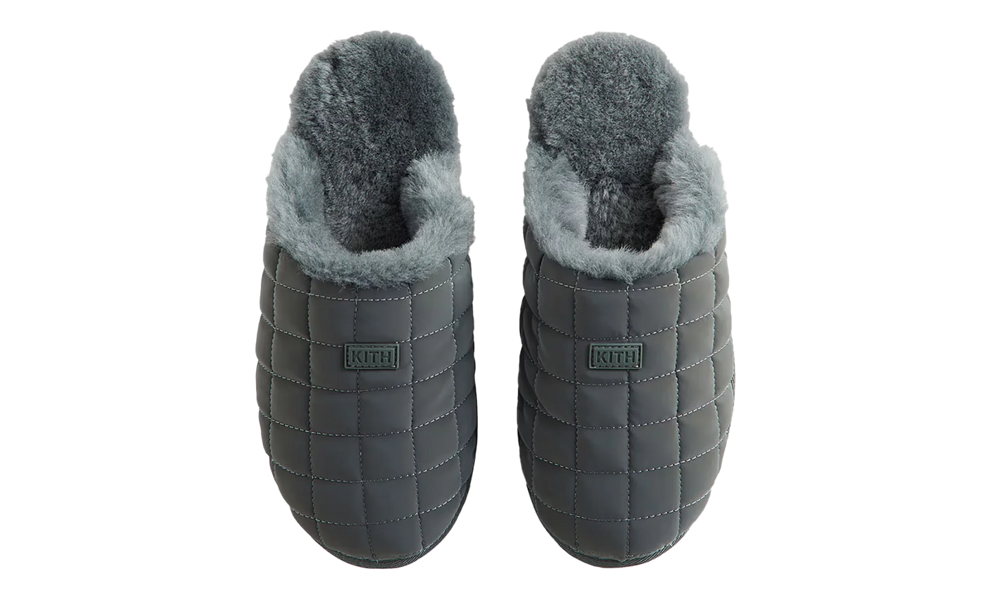 Kithmas Puffed Logo Slippers "Machine Grey" KITH223