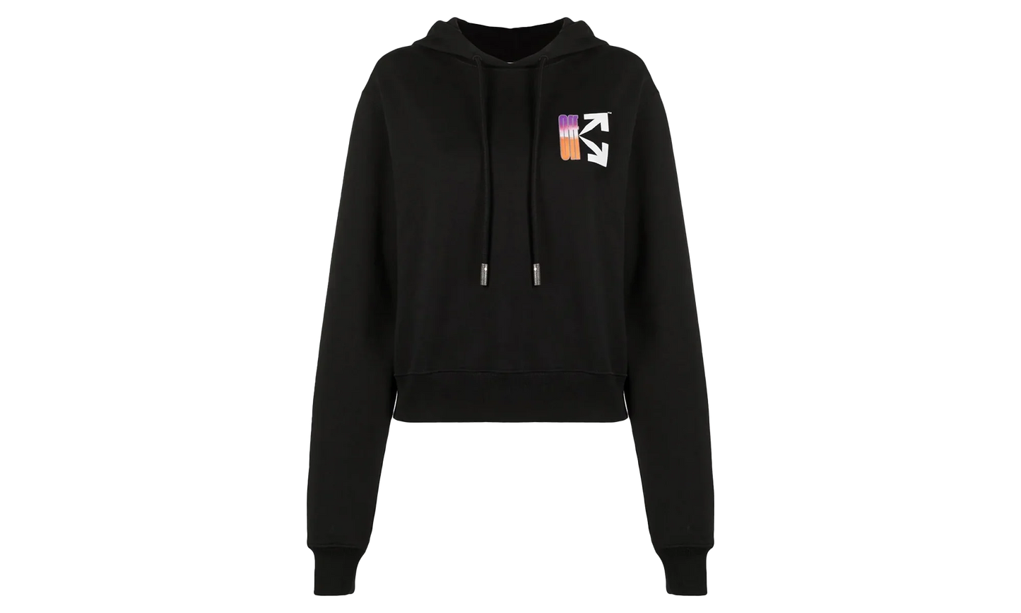 Gradient Crop Hoodie Wmns "Black / Multi" OWBB016R21JER0011084
