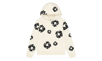 Black Cotton Wreath Hoodie "Oatmeal" DT353