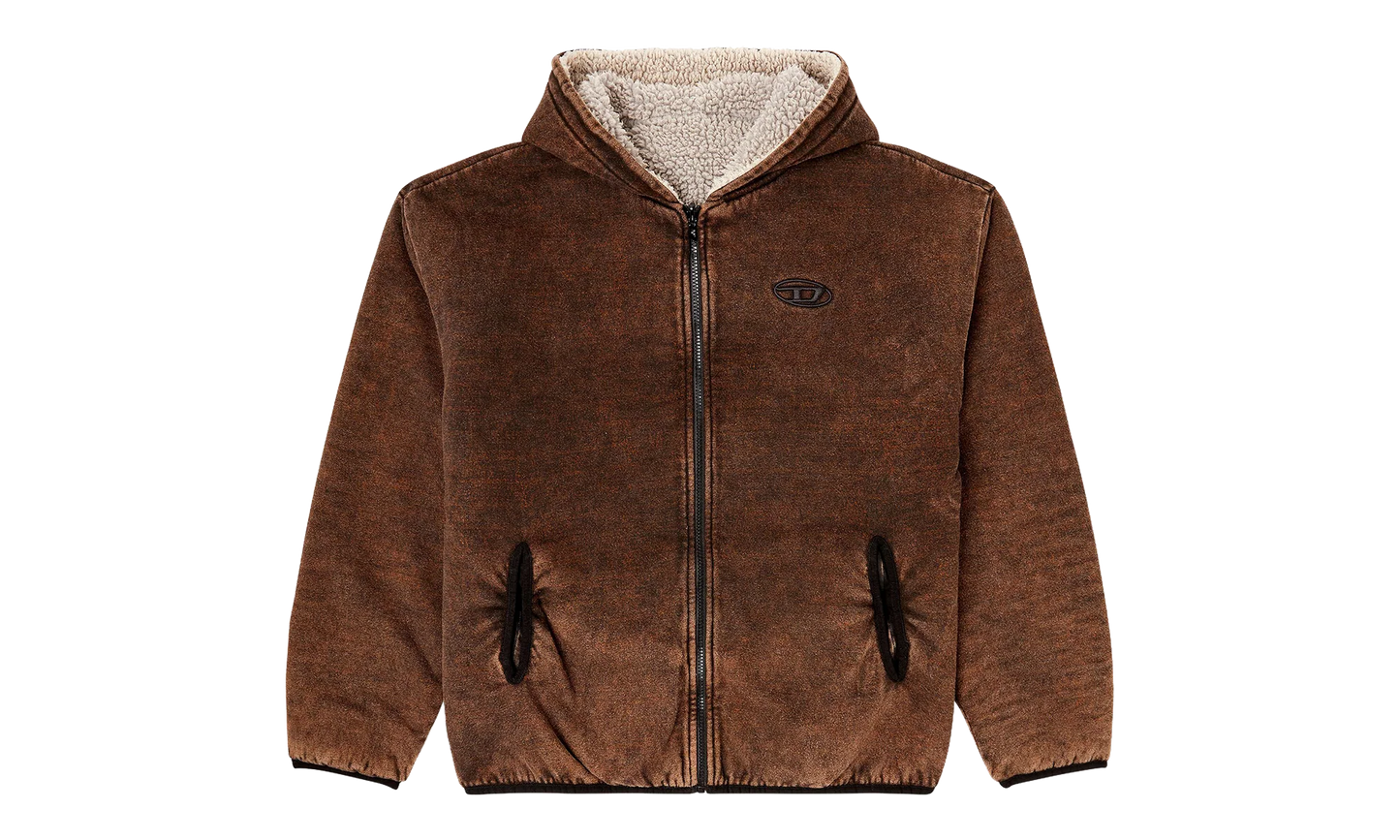 Reversible Hooded Zip Up Jacket "Brown" A199610BMCB9XXA
