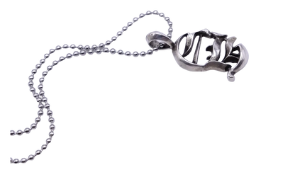 Logo CH Vertical Pendant With Ball Chain "Silver" CHRM0767