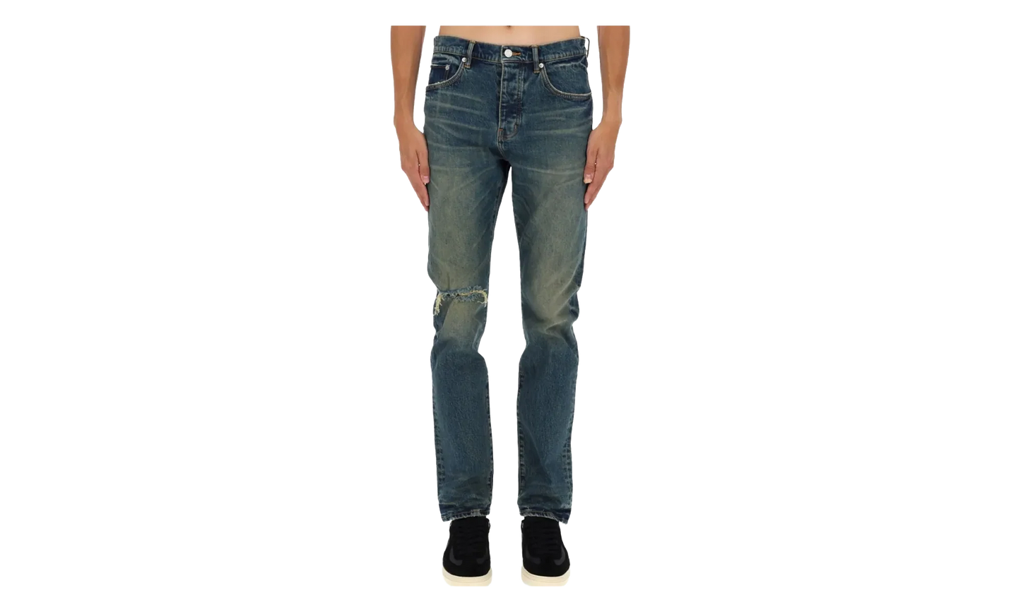 P005 Stratos Vintage Knee Slit Jeans "Dark Indigo" P005 SVKD425
