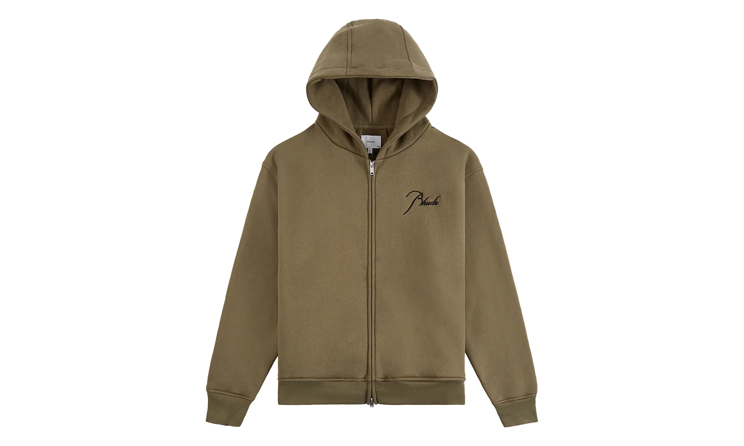 Classique Zip Up Hoodie "Moss Green / Black" RHPS26HO090126013