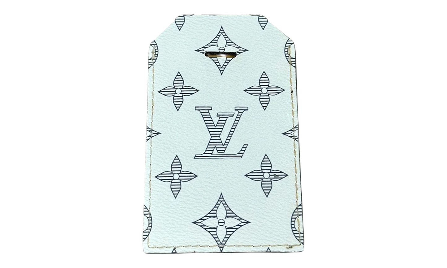 Chapman Brothers Luggage Tag "Monogram White" LVCBLTMW