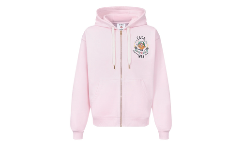 Casa Way Mascot Printed Full Zip Hoodie "Pink" M AW25 JTP 408 05