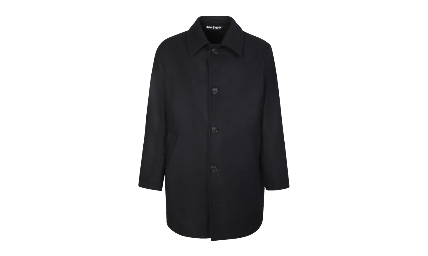 Curved Logo Mens Coat "Black" PMEA187C99FAB0011001