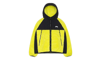 Sherpa Paneled Hooded Jacket "Lime" STUS393