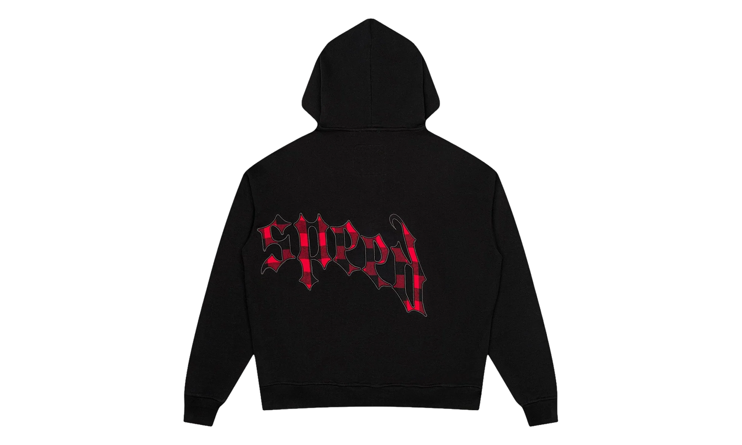 OG Logo Hoodie "Black Red Plaid" GS097