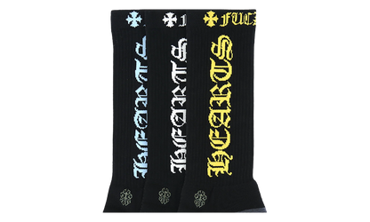 Fuck You Logo Socks (3 Pack) "Black / Multi" CHRM0905