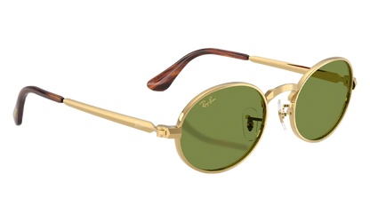 Ray-Ban Bold Metals "A$AP Rocky - Polished Arista Gold with Green Lens" RB3931 001 4E