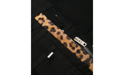 Half Track Broken Jeans "Black Leopard" S0M01154SD BLA