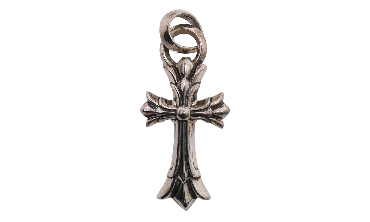 Double Cross Pendant with Bale "Silver" CHRM1154
