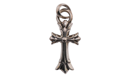 Double Cross Pendant with Bale "Silver" CHRM1154