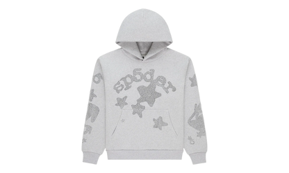 Rhinestone Beluga Hoodie "Grey" SP5der309