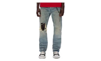 Knee Blowout Dirty Jeans "Light Indigo" P011 KNEB325
