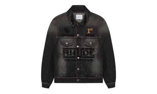 TIRE DENIM TRUCKER JACKET "AGOURA BLACK" RHFW25JA04012 3191