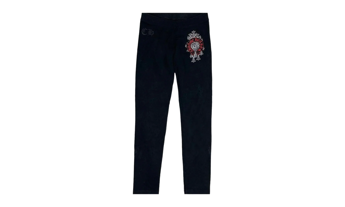 Red Scroll With Crosses Sweatpants "Black" CHRM0708