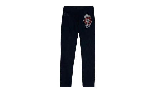 Red Scroll With Crosses Sweatpants "Black" CHRM0708