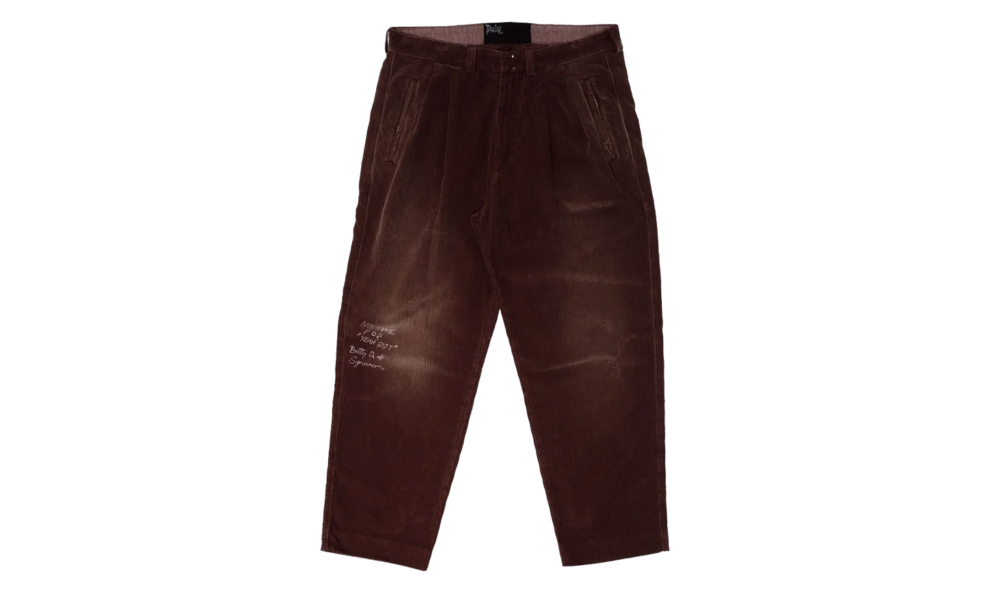 Synanon Cord Pleated Pants "Burgundy" 5U001Q3009BUR