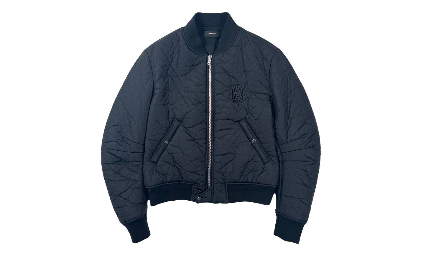 MA Logo Crinkle Nylon Bomber Jacket "Navy" PF22MOS011 001