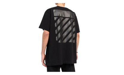 Diag Tab Over Short-Sleeve Tee "Black / Black" OMAA038C99JER0041010